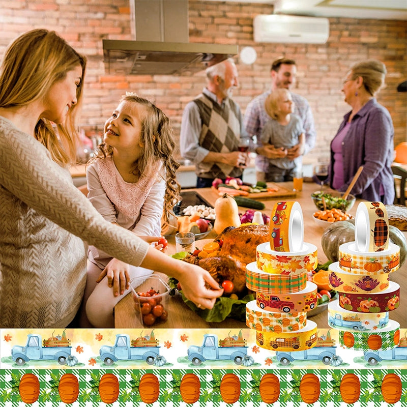 Thanksgiving Pumpkin Washi Tape Decorative Set b3