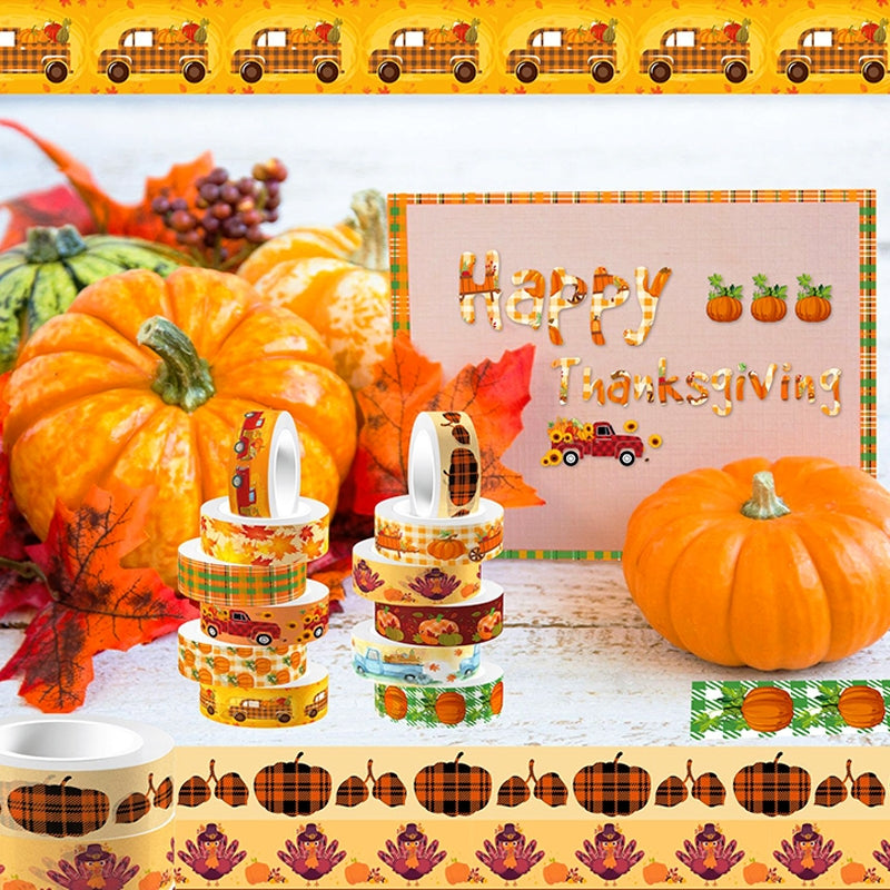 Thanksgiving Pumpkin Washi Tape Decorative Set b5