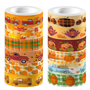 Thanksgiving Pumpkin Washi Tape Decorative Set b6