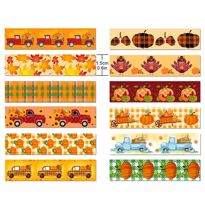 Thanksgiving Pumpkin Washi Tape Decorative Set c2