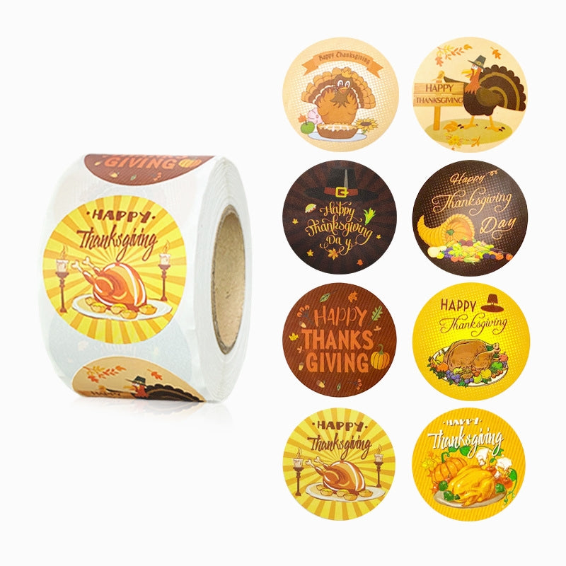 Thanksgiving Turkey Seal Sticker 500PCS a