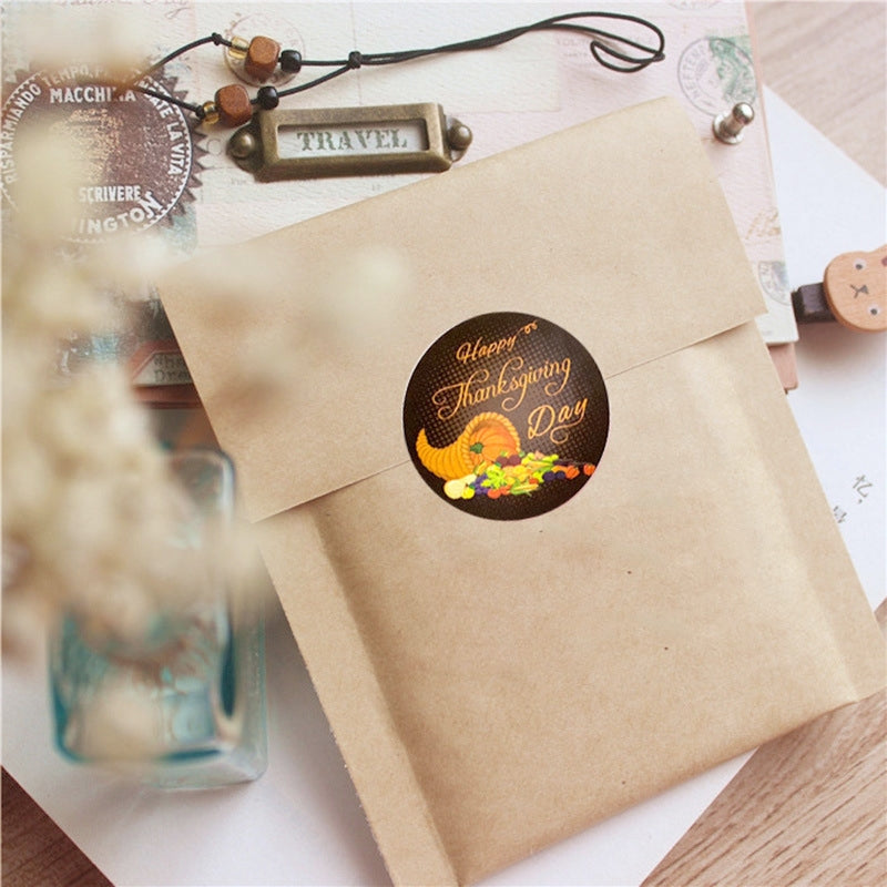 Thanksgiving Turkey Seal Sticker 500PCS b1