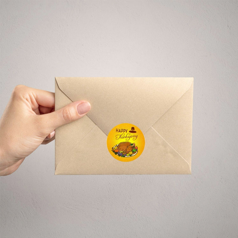 Thanksgiving Turkey Seal Sticker 500PCS b3