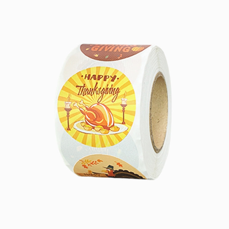 Thanksgiving Turkey Seal Sticker 500PCS b4