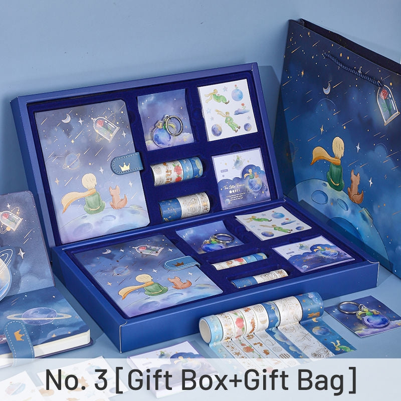 Meteor Shower-The Little Prince Cartoon Cosmic Adventure Journal Gift Box+Gift Bag Set