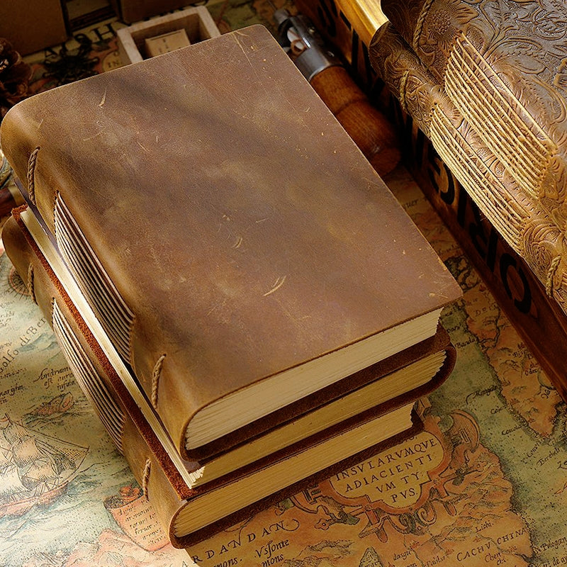 Handcrafted Leather Notebook | Premium Hardcover Journal | Stamprints