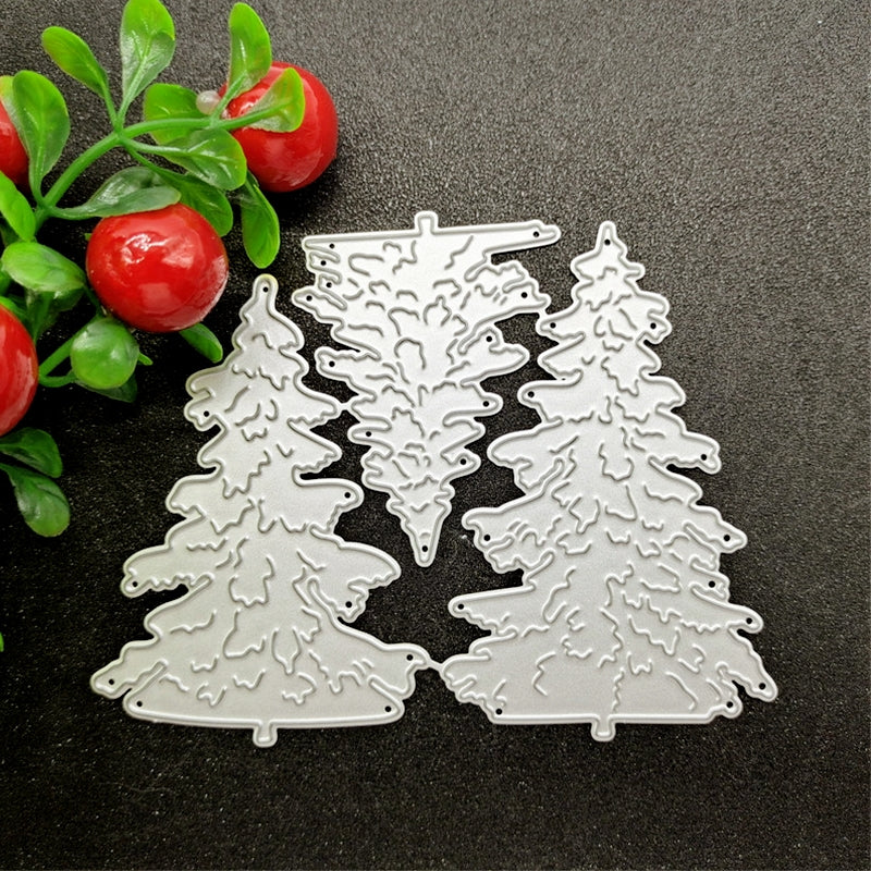 Three Christmas Tree Carbon Steel Crafting Dies a