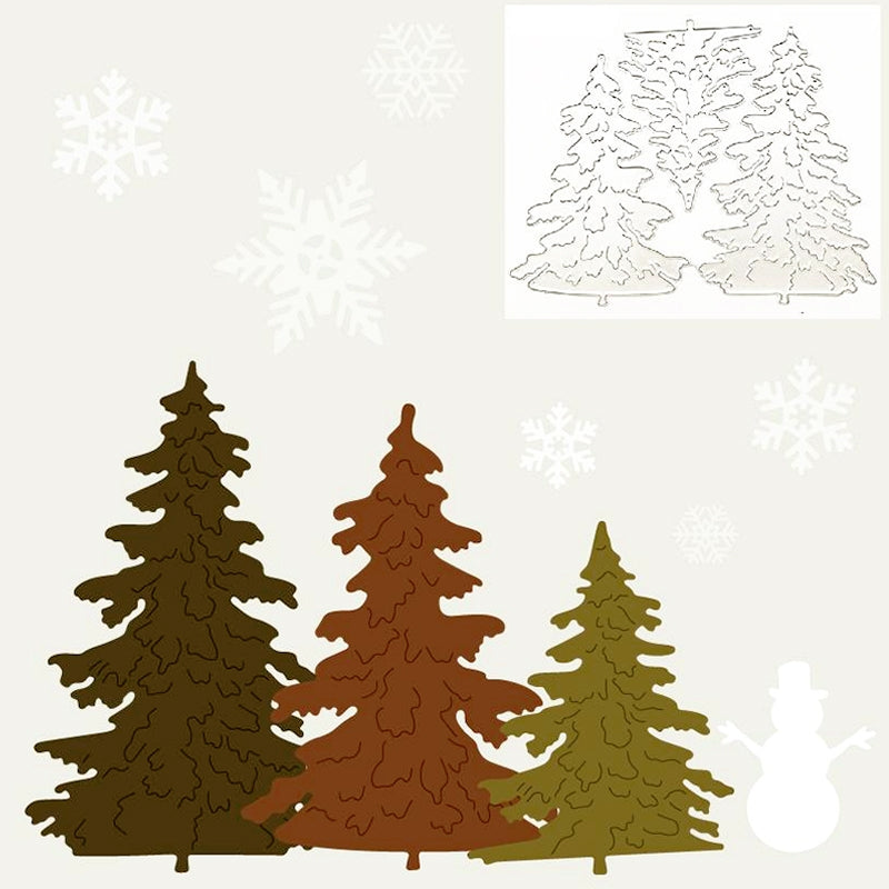 Three Christmas Tree Carbon Steel Crafting Dies b2