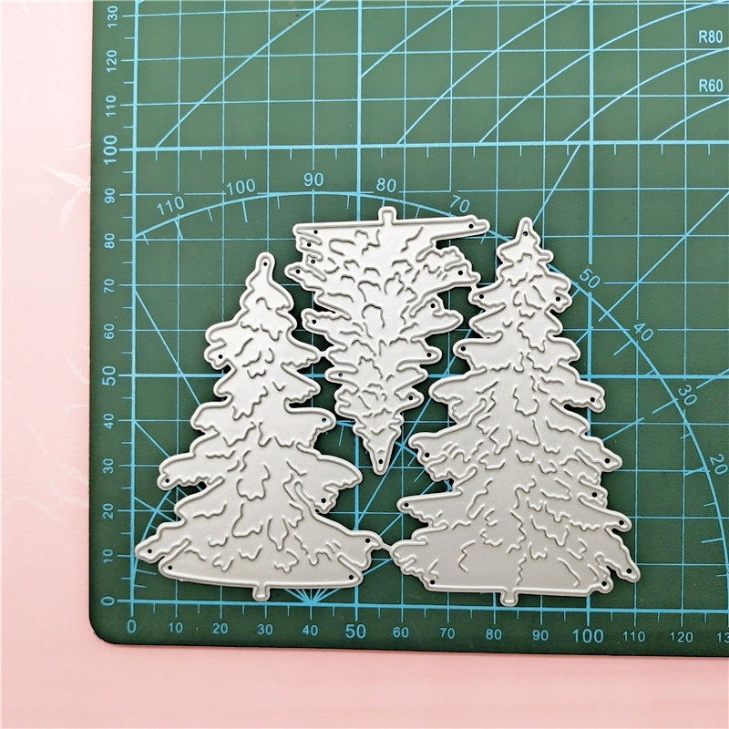 Three Christmas Tree Carbon Steel Crafting Dies c