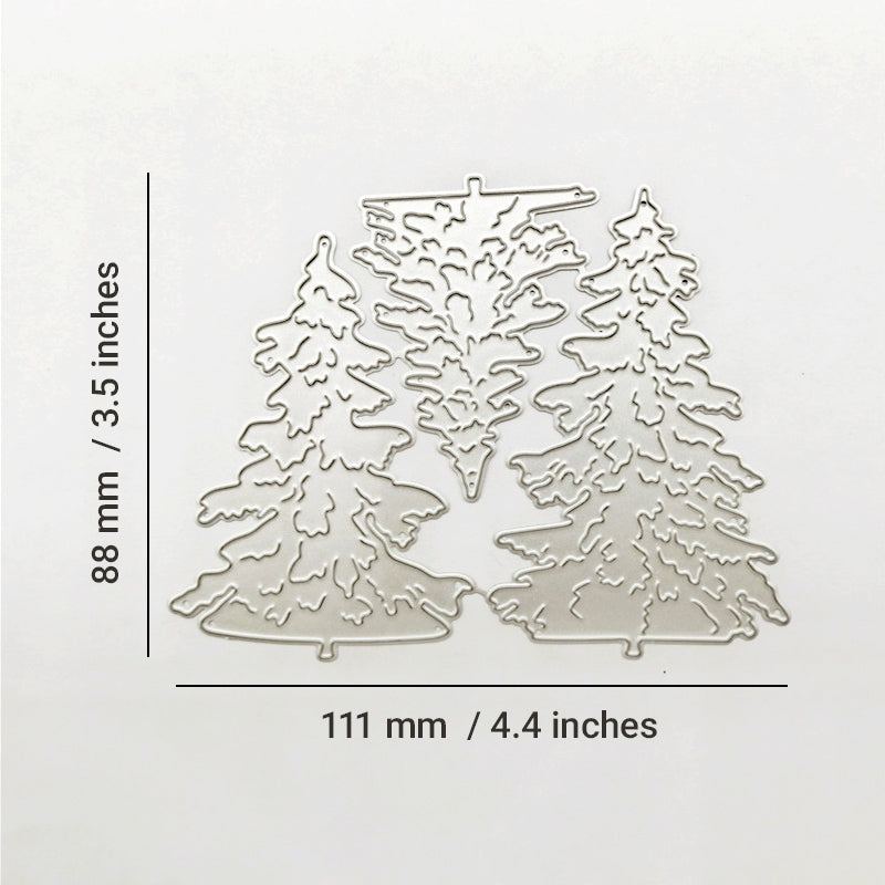 Three Christmas Tree Carbon Steel Crafting Dies c2