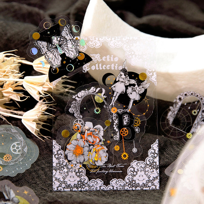 Time & Eternity Holographic Stickers - Butterflies, Roses, Numbers, Elves b4