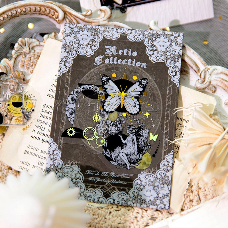 Time & Eternity Holographic Stickers - Butterflies, Roses, Numbers, Elves b5