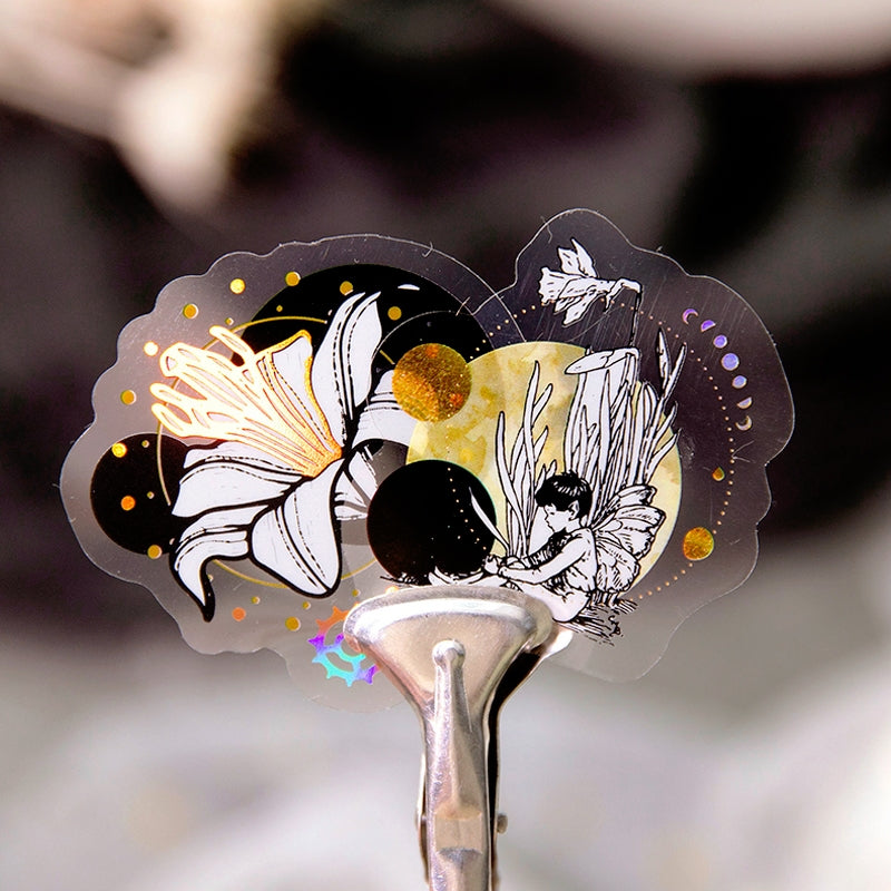 Time & Eternity Holographic Stickers - Butterflies, Roses, Numbers, Elves c