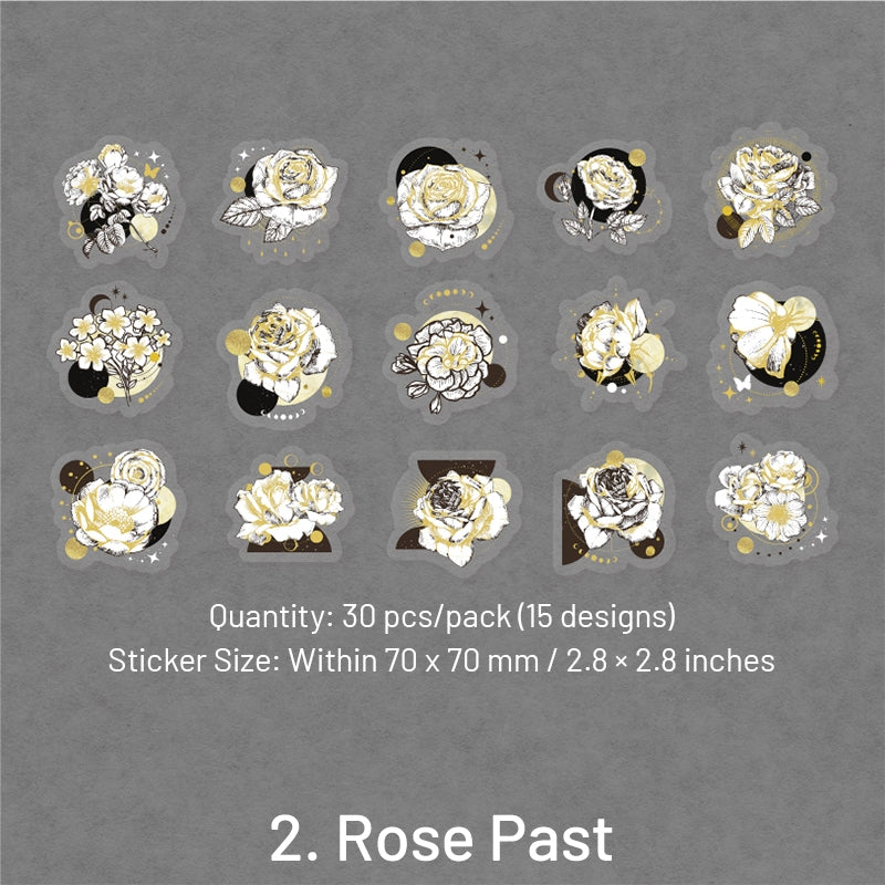 Time & Eternity Holographic Stickers - Butterflies, Roses, Numbers, Elves sku-2