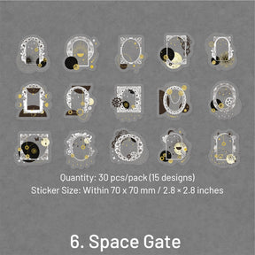 Time & Eternity Holographic Stickers - Butterflies, Roses, Numbers, Elves sku-6
