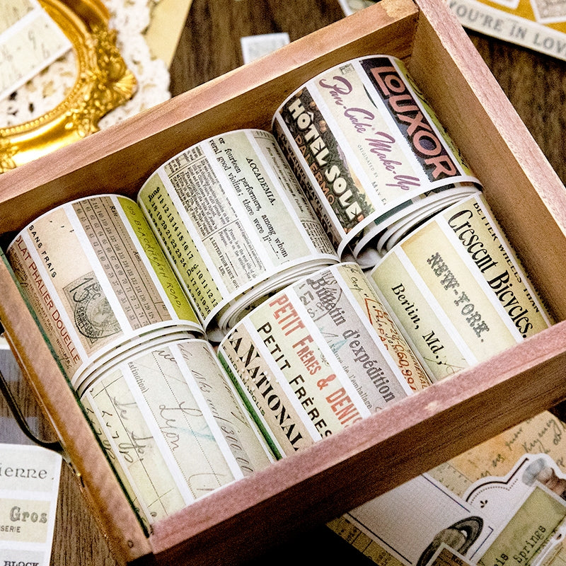 Time & Note Retro English Washi Tape a