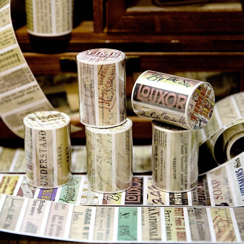 Time & Note Retro English Washi Tape b3