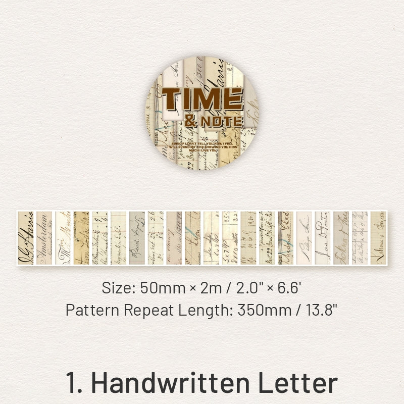 Time & Note Retro English Washi Tape sku-1
