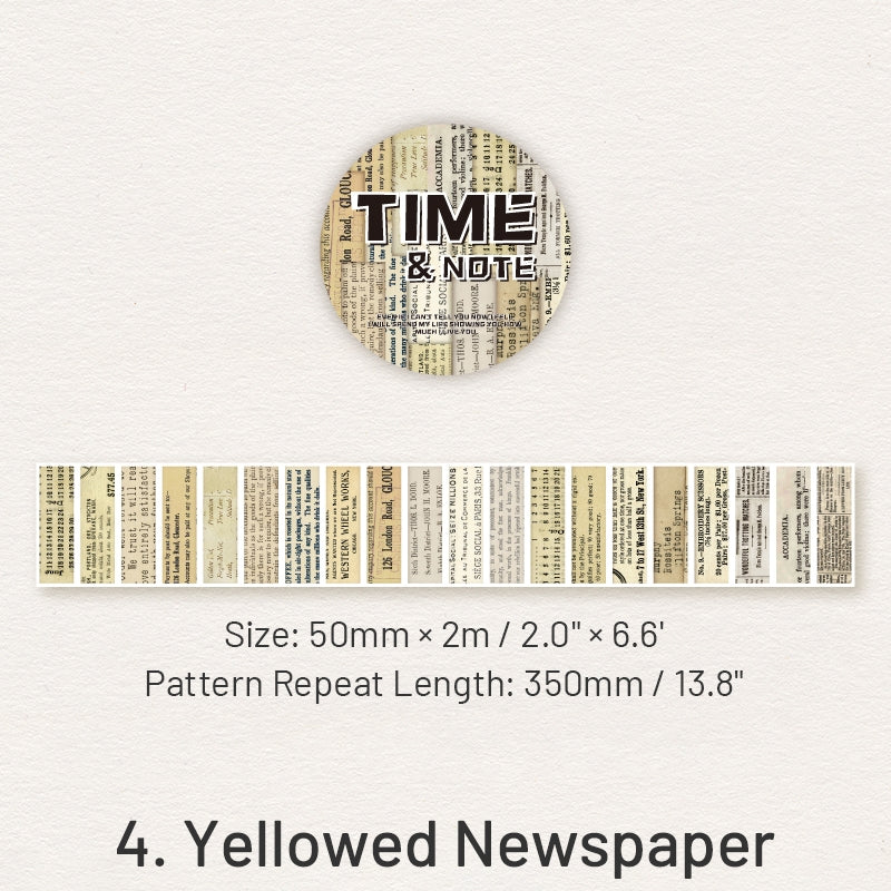 Time & Note Retro English Washi Tape sku-4