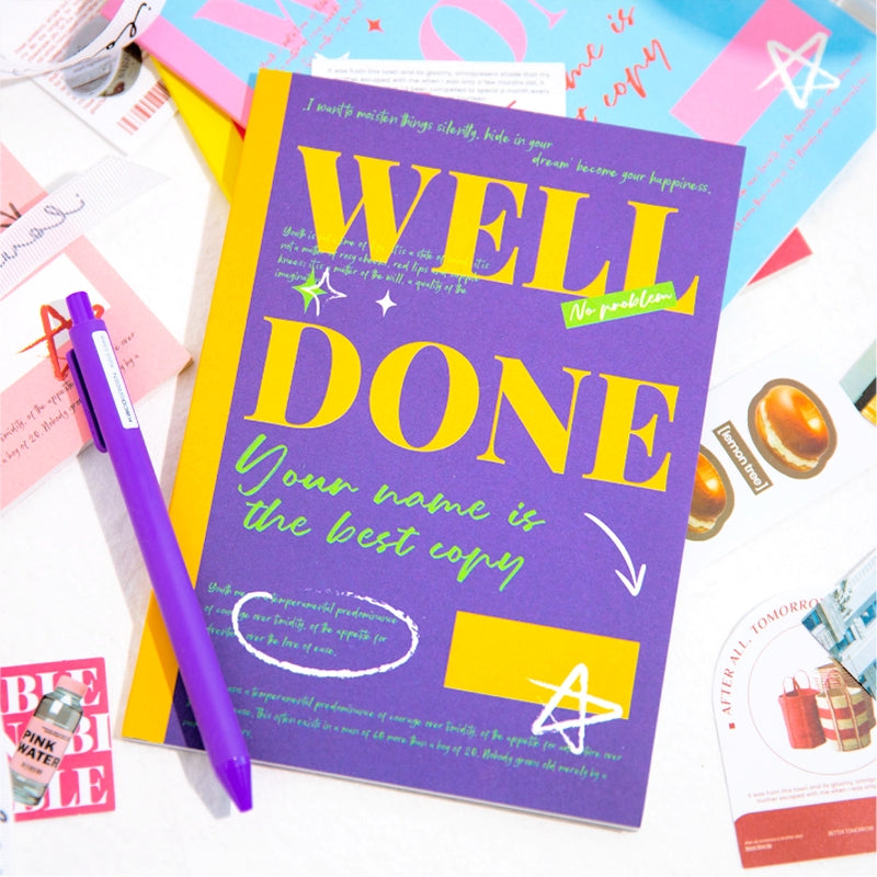 Time and Space Mail Series Colorful English Memo Book Jounrnal Notebook b