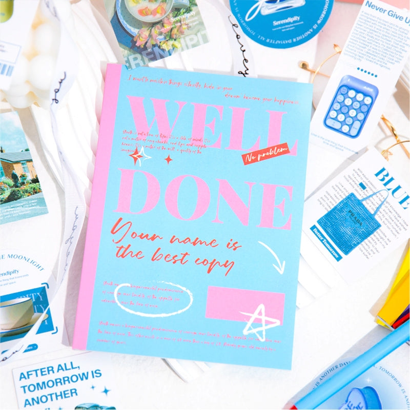 Time and Space Mail Series Colorful English Memo Book Jounrnal Notebook b4