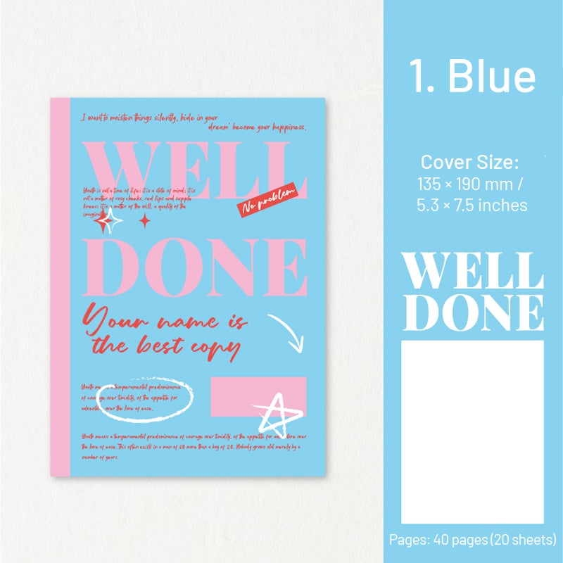 Time and Space Mail Series Colorful English Memo Book Jounrnal Notebook sku-1