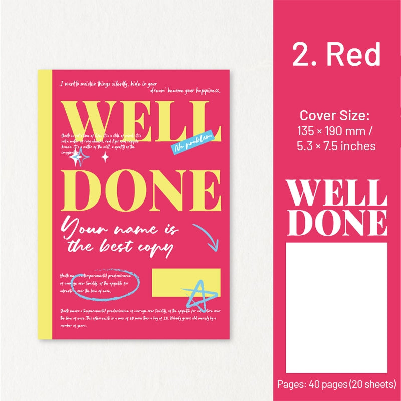 Time and Space Mail Series Colorful English Memo Book Jounrnal Notebook sku-2