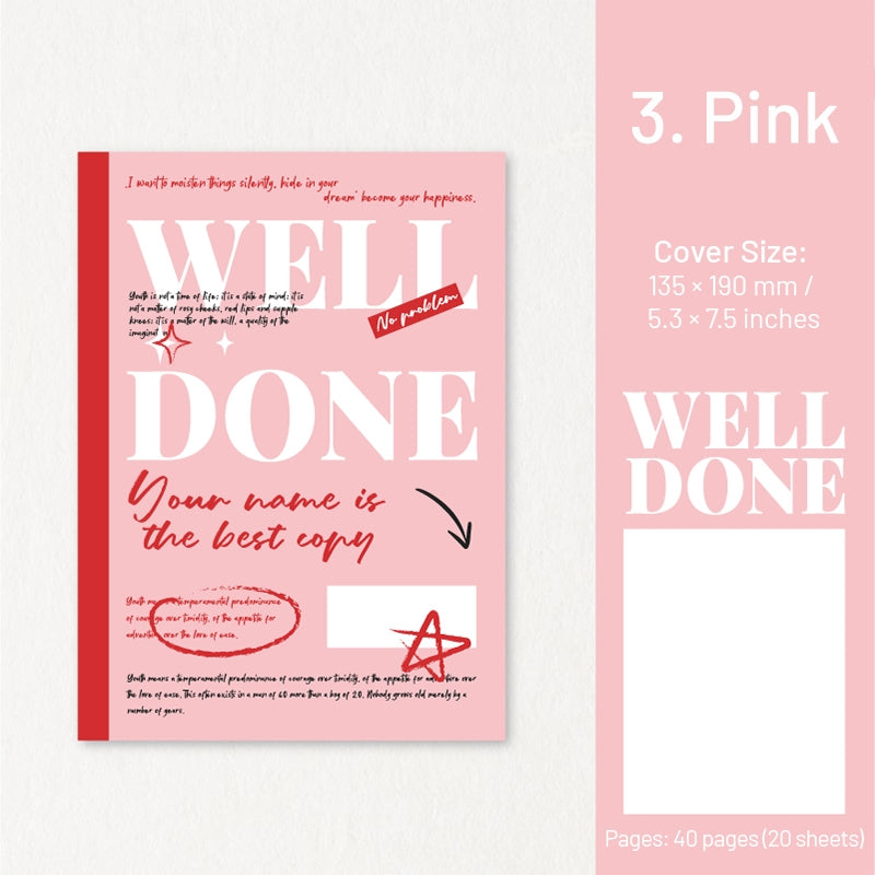 Time and Space Mail Series Colorful English Memo Book Jounrnal Notebook sku-3