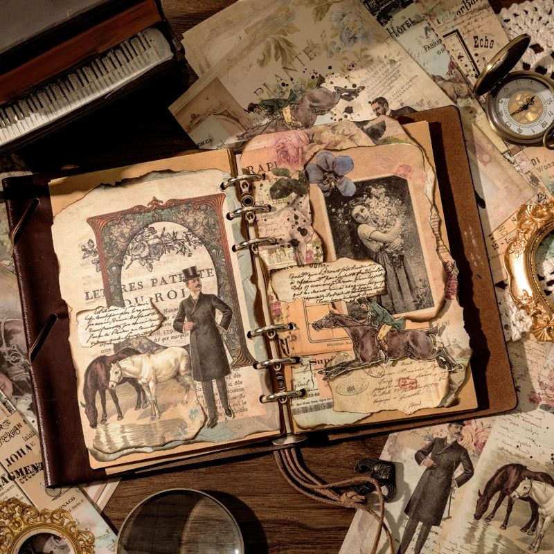 Time Box Series Retro Nostalgia Scrapbook Paper b3