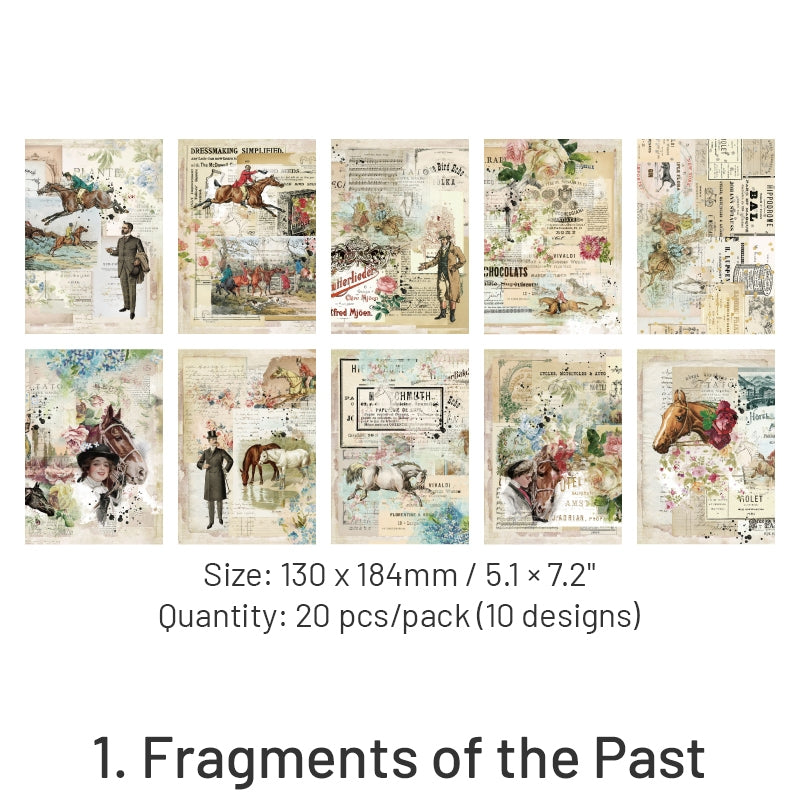 Time Box Series Retro Nostalgia Scrapbook Paper sku-1