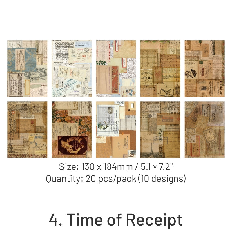 Time Box Series Retro Nostalgia Scrapbook Paper sku-4