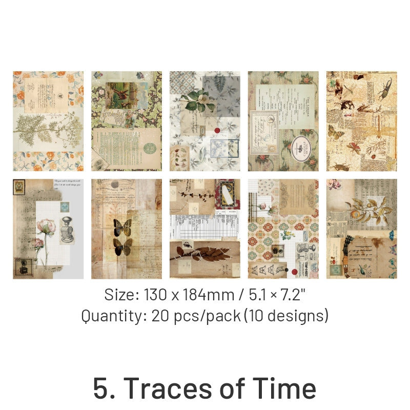 Time Box Series Retro Nostalgia Scrapbook Paper sku-5