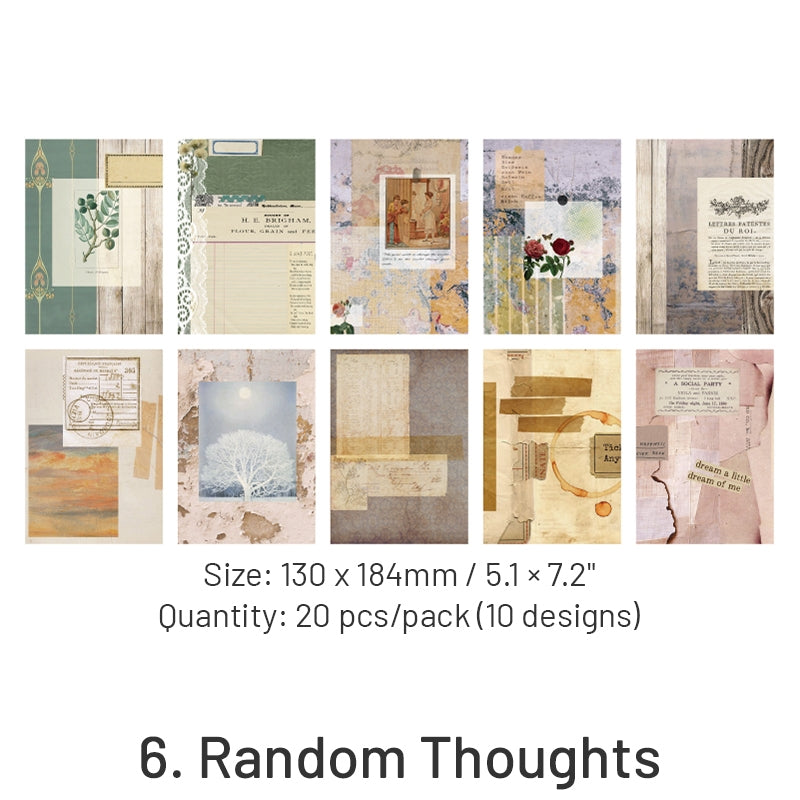 Time Box Series Retro Nostalgia Scrapbook Paper sku-6