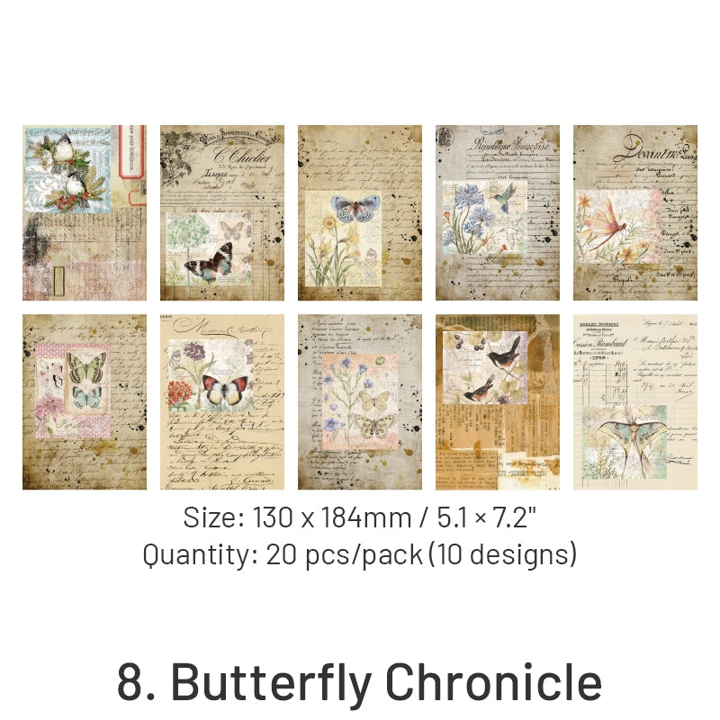 Time Box Series Retro Nostalgia Scrapbook Paper sku-8