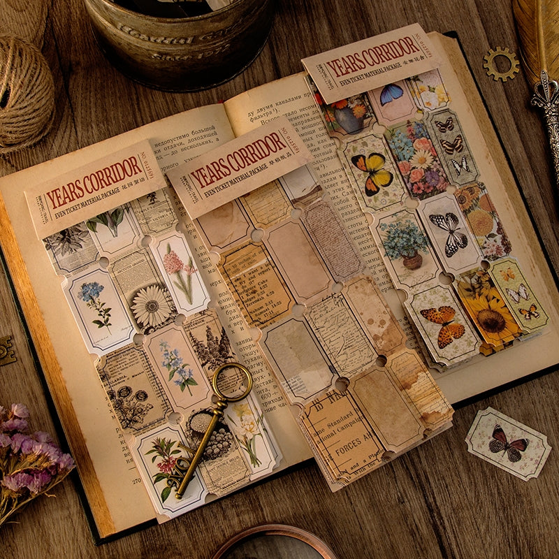 Time Corridor Retro Special Shape Sticker Pack a