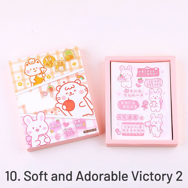 Time Flies Cute Cartoon Boxed Washi Stickers sku-10