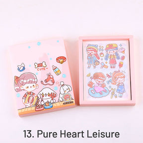 Time Flies Cute Cartoon Boxed Washi Stickers sku-13