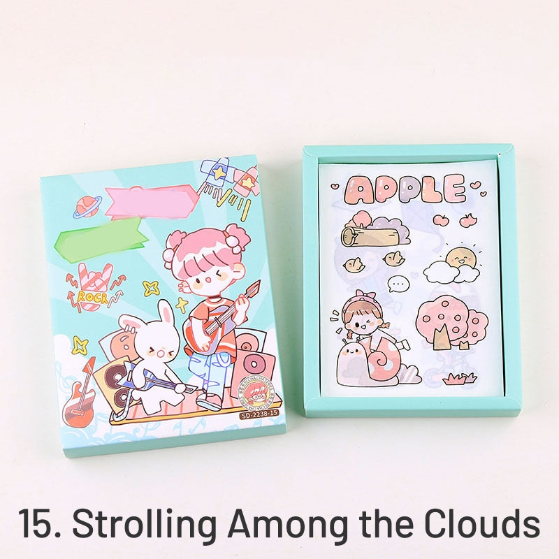 Time Flies Cute Cartoon Boxed Washi Stickers sku-15