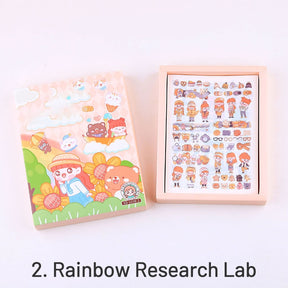 Time Flies Cute Cartoon Boxed Washi Stickers sku-2