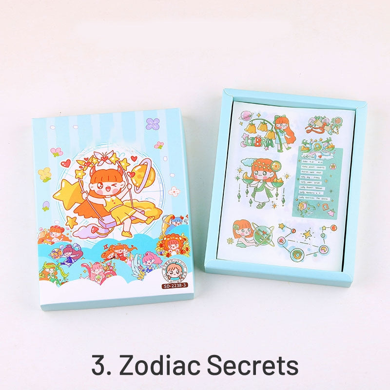 Time Flies Cute Cartoon Boxed Washi Stickers sku-3