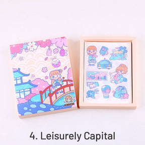 Time Flies Cute Cartoon Boxed Washi Stickers sku-4
