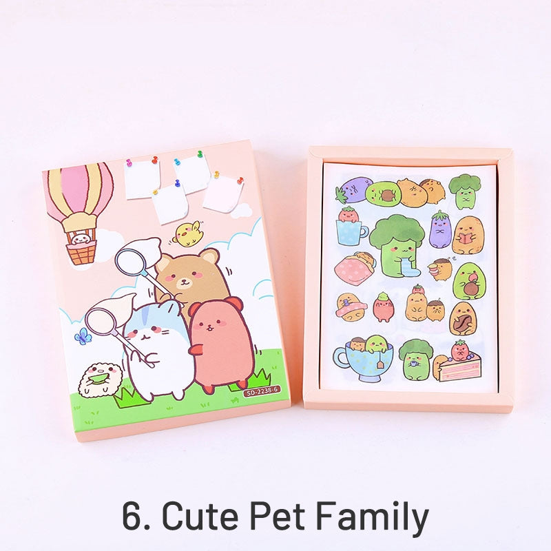 Time Flies Cute Cartoon Boxed Washi Stickers sku-6