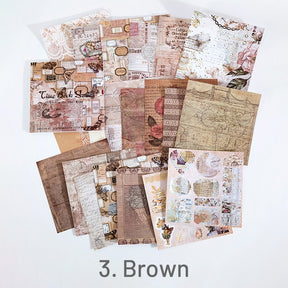 Brown-Vintage Texture Square Background Sticker Book