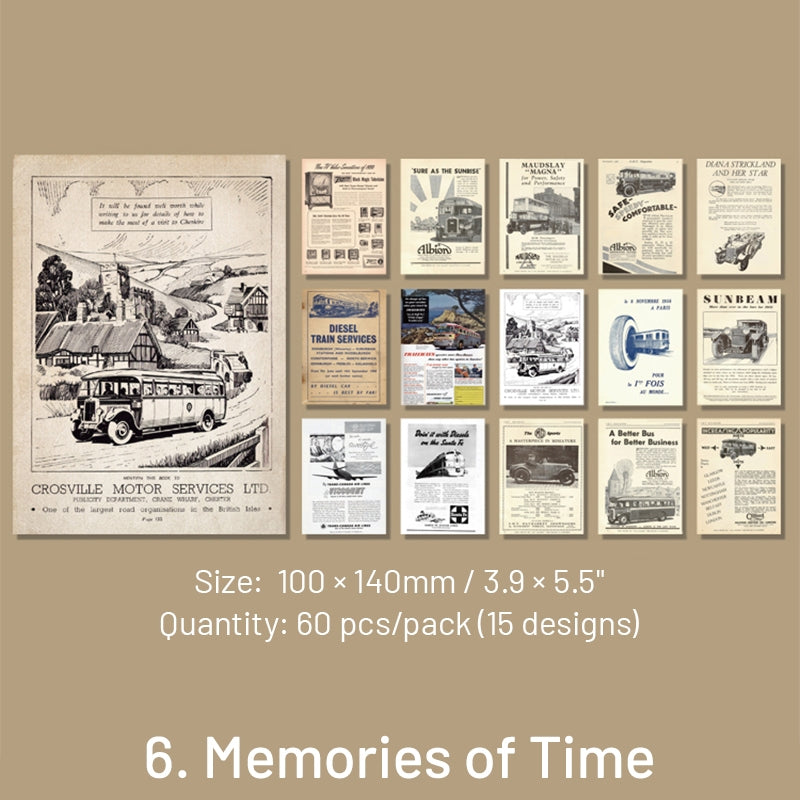 Time Travel Series Vintage Scrapbook Paper Book - Collage, and Crafts Paper