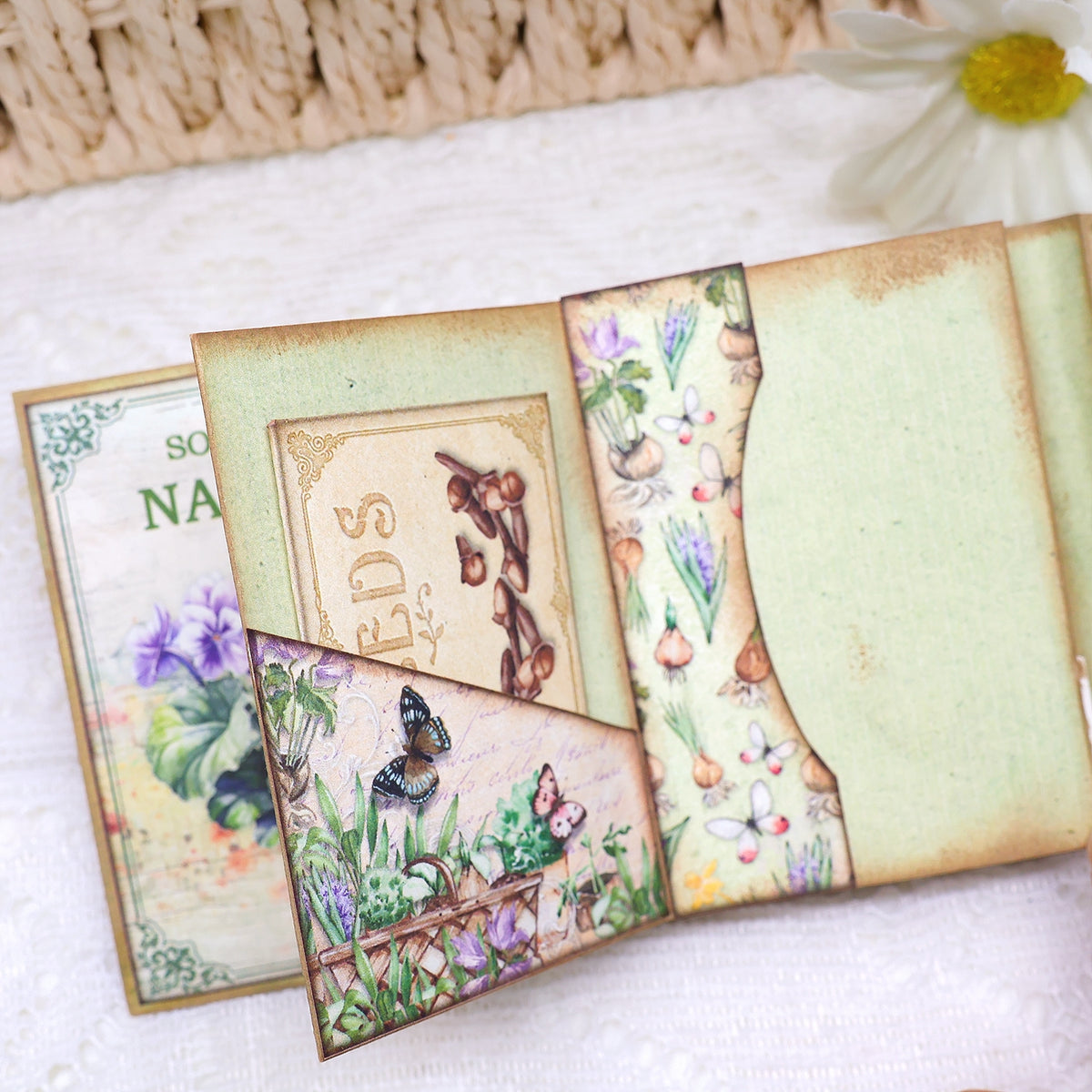 Tiny Mini Flower Farm Handmade Junk Journal Folio Booklet Craft Kit (2 Pcs) Tiny Mini Flower Farm Handmade Junk Journal Folio Booklet Craft Kit (2 Pcs) 006