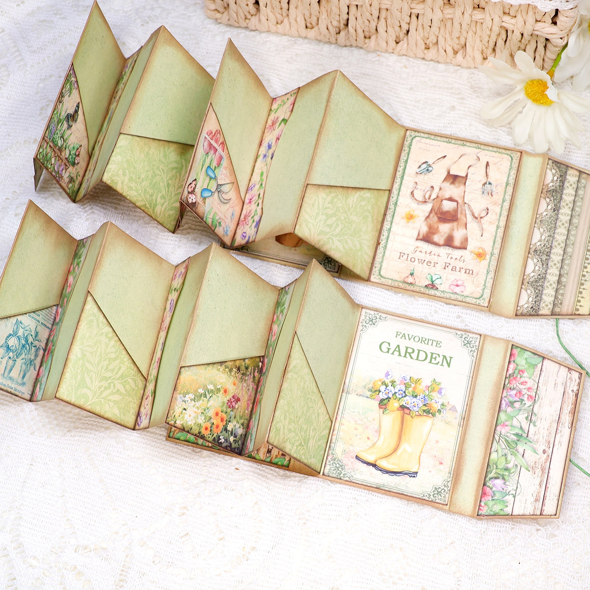 Tiny Mini Flower Farm Handmade Junk Journal Folio Booklet Craft Kit (2 Pcs) Tiny Mini Flower Farm Handmade Junk Journal Folio Booklet Craft Kit (2 Pcs) 009