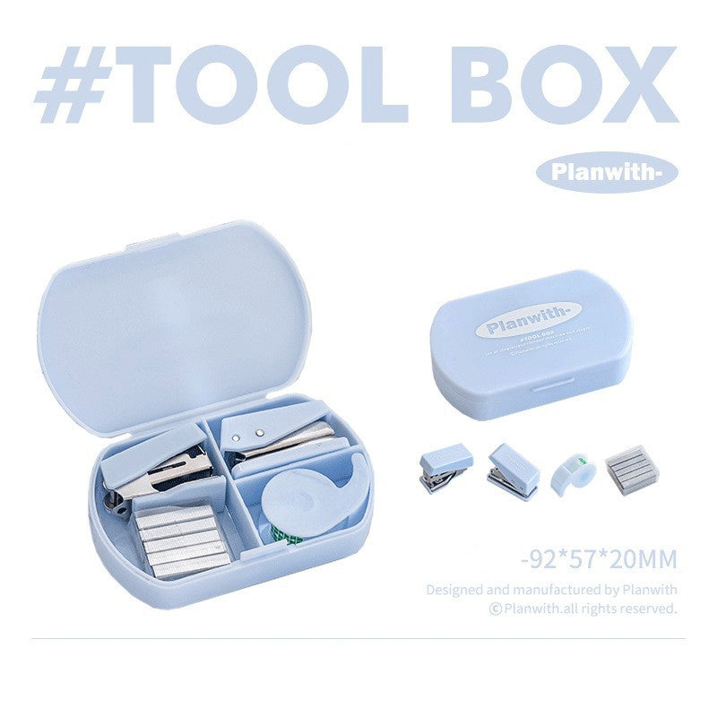 Tool Box With Hole Punch, Stapler, Scissors and Storage 主图-10