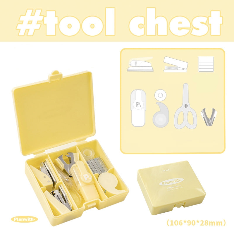 Tool Box With Hole Punch, Stapler, Scissors and Storage 图层 2
