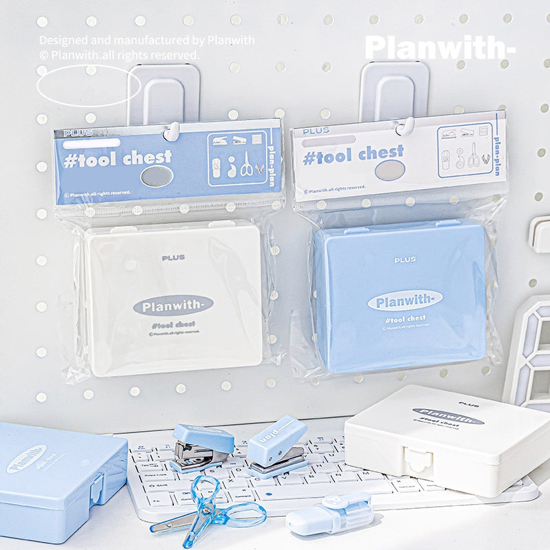 Tool Box With Hole Punch, Stapler, Scissors and Storage 主图-4