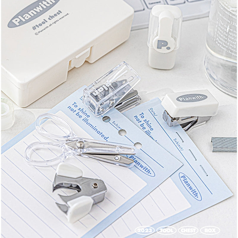 Tool Box With Hole Punch, Stapler, Scissors and Storage 概述-5